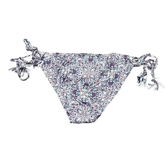 Eberjey Marimar Gisele Swimwear String Bikini Bottoms Cream Red Floral Large NWT - Picture 3 of 8